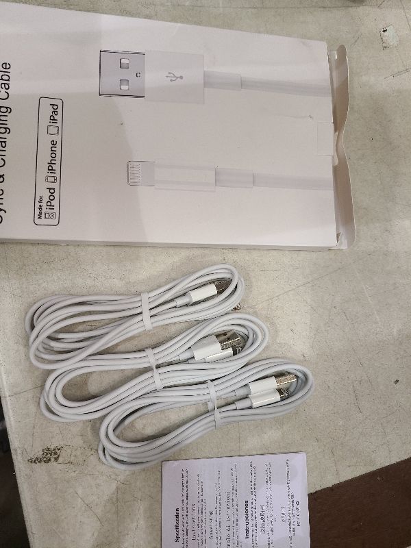Photo 1 of ***3pack only***Susnwere 4 Pack [Apple MFi Certified] Apple Charging Cables 6ft, iPhone Chargers, Lightning Fast iPhone Charging Cord for iPhone 12/11/11Pro/11Max/ X/XS/XR/XS Max/8/7, ipad(White)