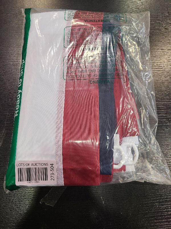 Photo 1 of American Flag 5x8 ft: Long Lasting US Flag, Heavy Duty Nylon, Embroidered Stars, Sewn Stripes, Brass Grommets, UV Protection Perfect for Outdoors! USA Flag