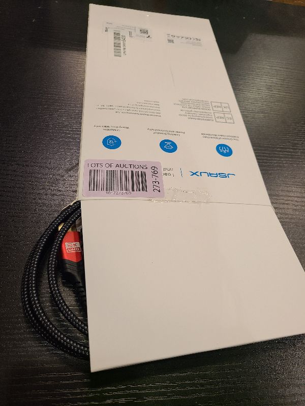 Photo 1 of 10K 8K HDMI Cable 2.1 2 Pack 6ft, JSAUX 48Gbps Ultra High Speed HDMI Cable Braided Cord, 4K@120Hz, 4K@144Hz, 8K@60Hz, HDCP 2.2&2.3, HDR 10, eARC,ARC Compatible with Dolby PS5 Monitor HDTV Soundbar-Red