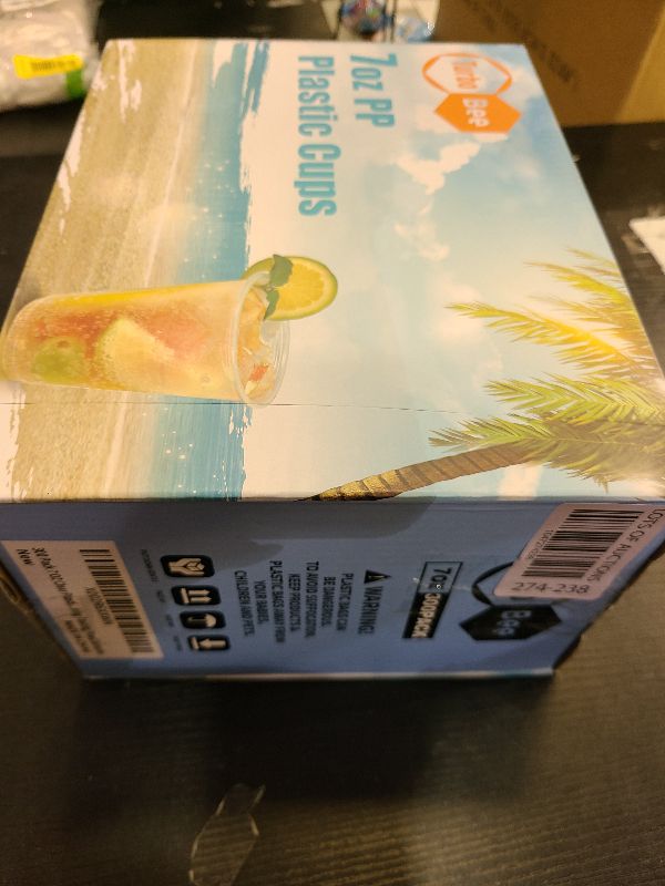 Photo 1 of 7oz Plastic Cups 300 Pack? Disposable Clear Party Cups for Home, School, Office & Events | Small Transparent Tumblers for Drinks, Samples & Commercial Use