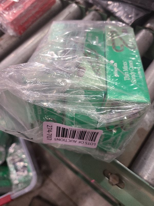 Photo 1 of Girl Scout Thin Mint Candy Canes, Individually Wrapped Christmas Candies, Stocking Stuffer Gifts, 12 Count per Box-24 Total (Pack of 3)