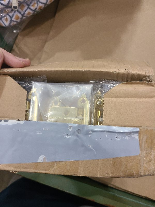 Photo 1 of 50 Pack(25 Pairs) Gold Cabinet Hinges - 1/2" Overlay, Self Closing Flush Mount with Screws