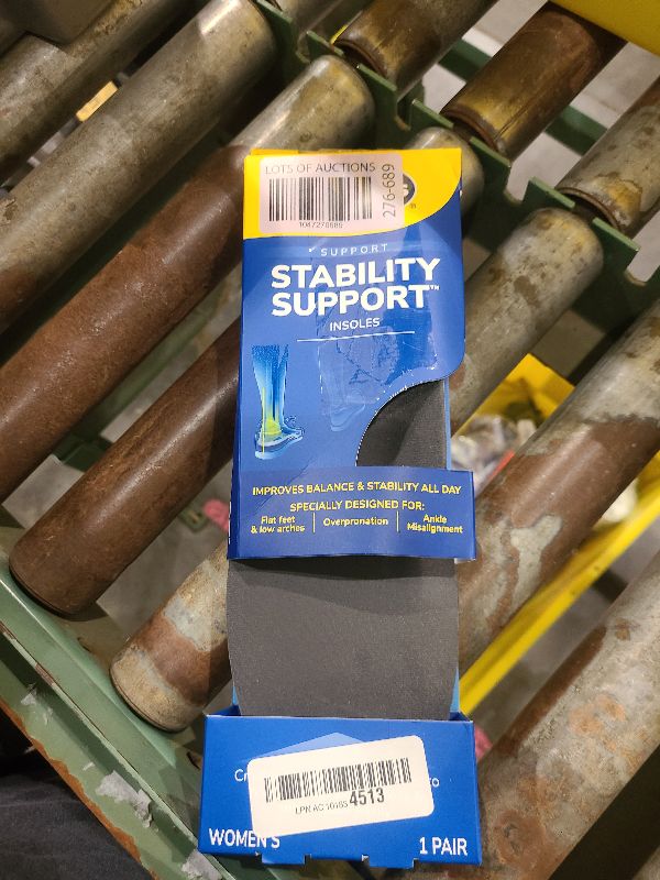 Photo 1 of ?Dr. Scholl's Stability Support Insoles, Flat Feet & Overpronation Low Arch Support, Improves Balance & Stability, Motion Control, Trim Inserts to Fit Shoes, Women's Size 6-10