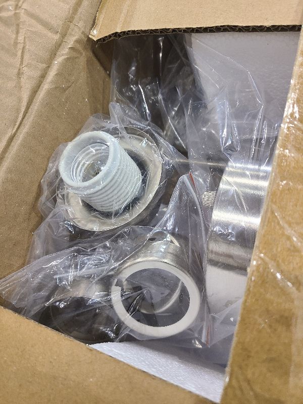 Photo 1 of 3-Light Bathroom Light Fixtures, Brushed Nickel Vanity Light, Farmhouse Wall Lights with Clear Glass Shade, Bathroom Wall Lamp for Mirror Kitchen Bedroom Hallway Living Room Hallway Cabinet