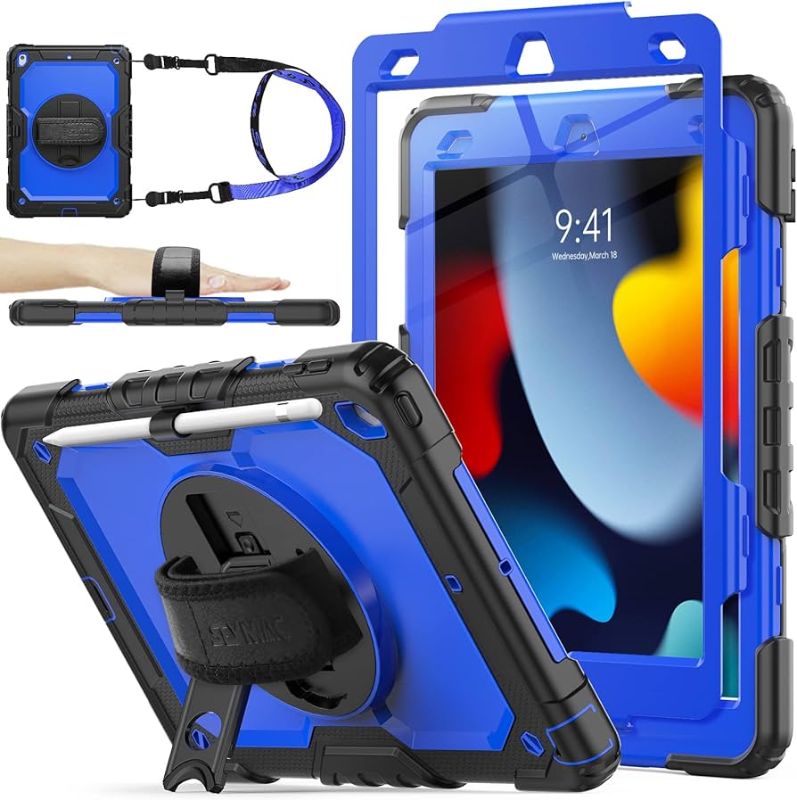 Photo 1 of 
Visit the Store, SEYMAC stock
SEYMAC stock
Visit the Store
4.6
4.6 out of 5 stars
(35,451)
SEYMAC stock Case for iPad 9th/ 8th/ 7th Generation 10.2'', Shockproof with Screen Protector, Pencil Holder [360° Rotating Hand Strap] & Stand, for iPad 10.2 inch 