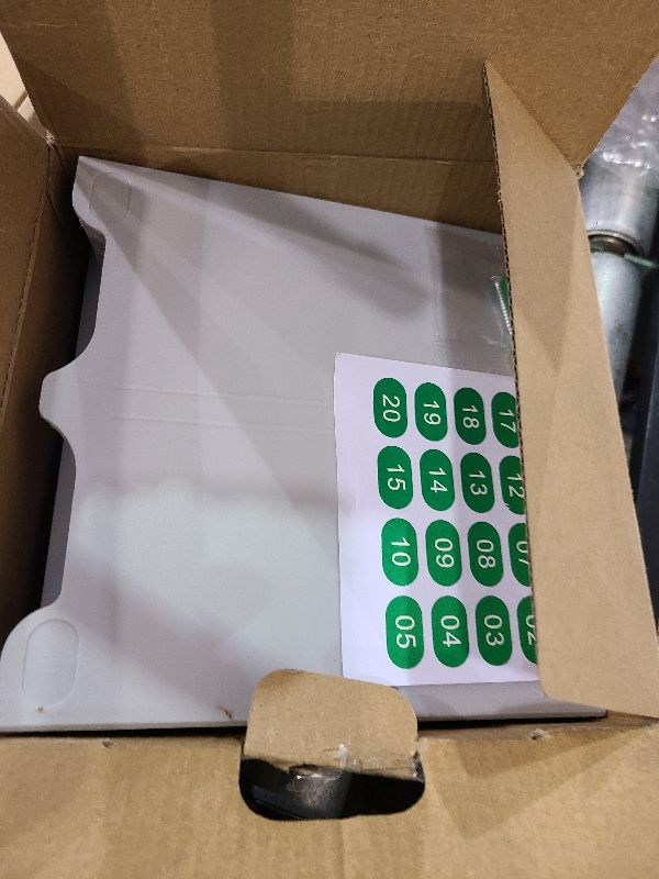 Photo 1 of Flexzion Time Card Holder Wall Mount Expandable Time Clock Rack Double Row 20 Slot Rack Card Holder for 7 x 3.46-Inch Timesheets for Attendance Payroll Employee Assignment in Out Timecard Rack, Gray