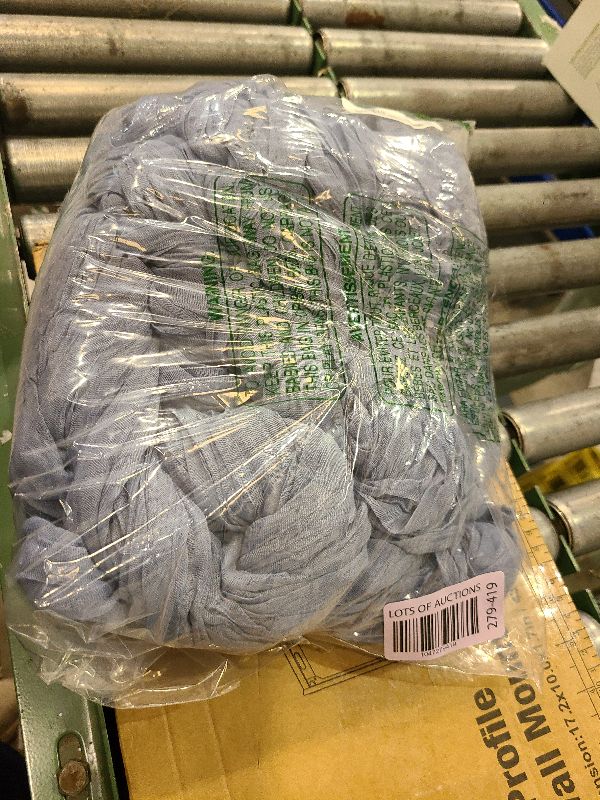 Photo 1 of 6 Pack Dusty Blue Cheesecloth Table Runner 10Ft Gauze Cheese Cloth Table Runner 35x120 Inch Boho Sheer Rustic Fabric for Party Decor Baby Shower Summer Wedding Centerpiece Home Table Decorations