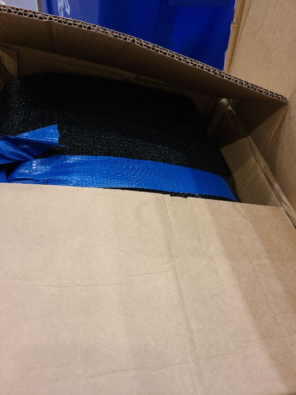 Photo 1 of 14FT Trampoline Replacement Safety Enclosure Net for 6 Straight Poles Round Frame Trampolines, Breathable and Weather-Resistant Trampoline Net with Adjustable Straps (Net Only) Blue