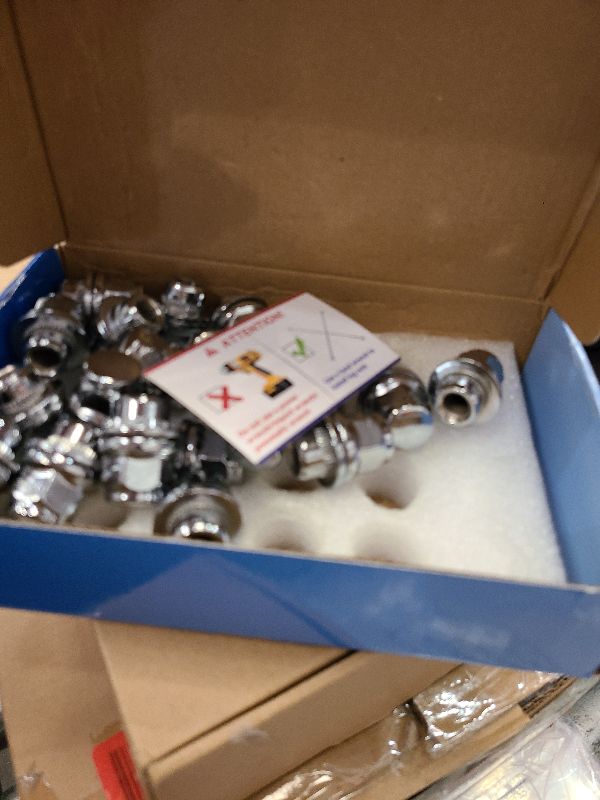 Photo 1 of 12x1.5 Lug Nuts 20 Pcs Chrome Closed End Mag Style Lug Nuts with Washer 13/16" (21mm) Hex Compatible with Toyota Camry/Corolla/Tacoma Lexus