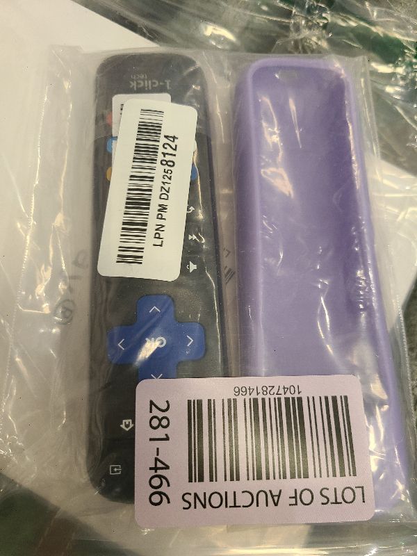 Photo 1 of [w/Cover] 1-clicktech for?Roku TV, Roku Box? 2-in-1 for TCL Hisense ONN. All Built-in Roku TV, and for Roku 1/2/3/4 Express Ultra LT HD XDS (Remote + Purple Cover)