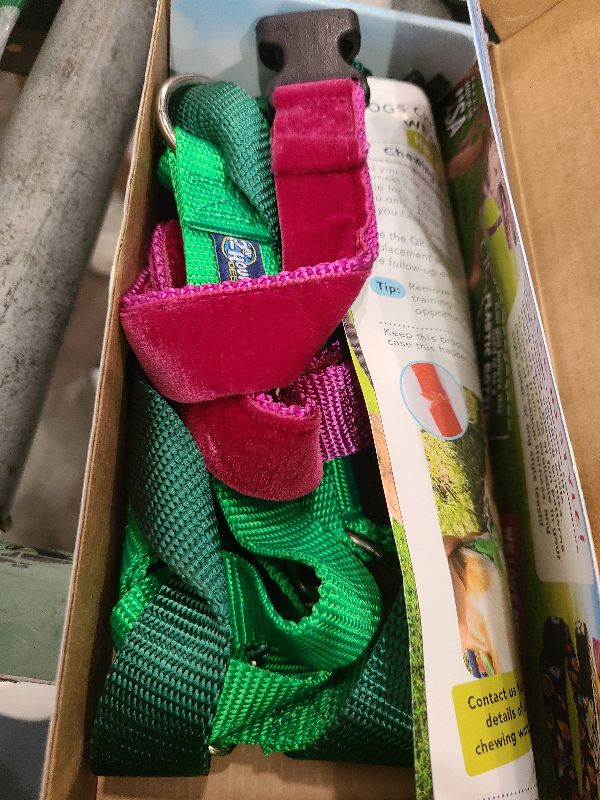 Photo 1 of 2 Hounds Design Freedom No Pull Dog Harness, Adjustable Harness, Easy Walking & Comfortable Control, Fits Small, Medium & Large Dogs, Solid Colors, Made in USA, 1" LG, Neon Green