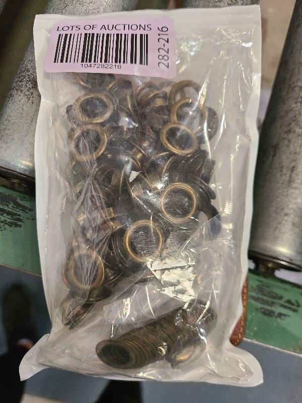 Photo 1 of 100Sets 1/2 Inch Grommets for Fabric, Metal Eyelets Grommets Kit for Tarps Tents Curtains Shower Curtain (Bronze)