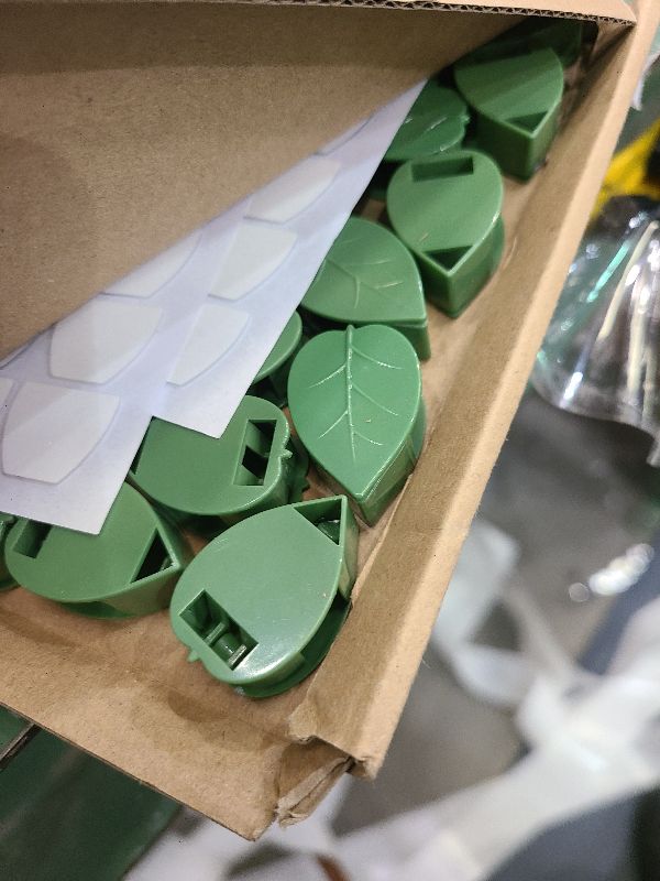 Photo 1 of 60 pcs Plant Wall Clips with 72 Pieces Acrylic Adhesive Sticker,Plant Climbing Wall Fixture Clips Plant Fixer Invisible Wall Vines Fixing Clips Self-Adhesive Hook Plant Clips Plant Vine Traction