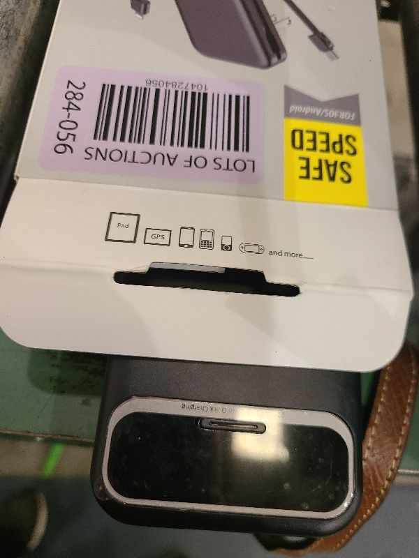 Photo 1 of 12000mAh Lightweight-Portable-Charger-Power-Bank with Built-in Cables and AC Wall Plug, PD20W USB-C Fast Charging Battery Pack, LED Display External Travel Phone Charger for All iPhone,Samsung,Android