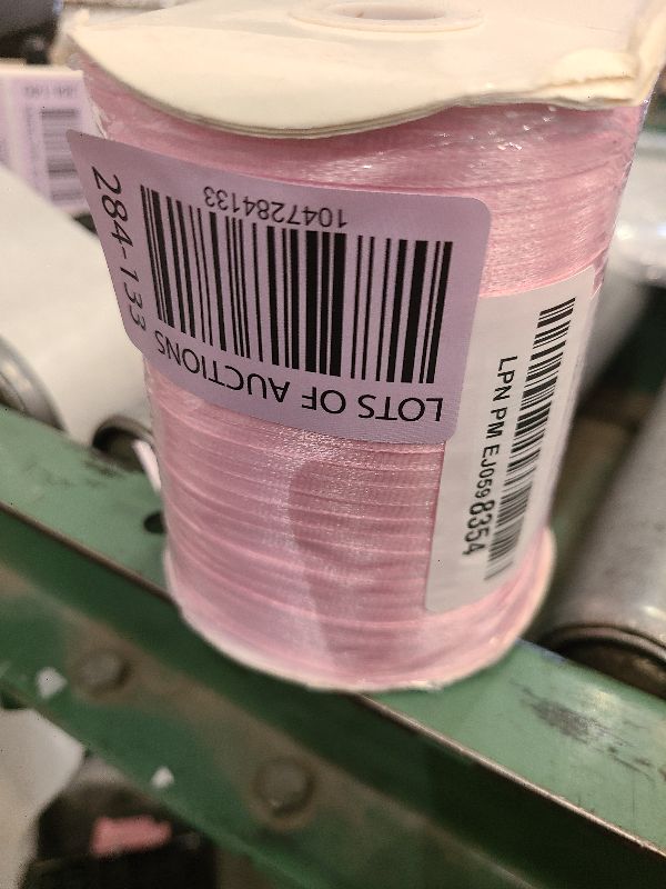 Photo 1 of 1/8 Inch x 870 Yards Pink Thin Solid Satin Ribbon Giant Spool Double Face Woven Polyester Fabric Ribbons for Crafts Hanging Tags Invitation Card Balloons Bouquet Hair Gift Wrapping Party Decoration