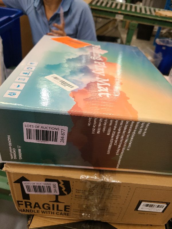 Photo 1 of Baby Play Mat, 50 x 50 Inch Play Mat Perfect for Use Baby Playpen, Foldable Baby Foam Playmat for Floor, Portable Waterproof Activity PlayMats for Babies, Infants and Toddlers