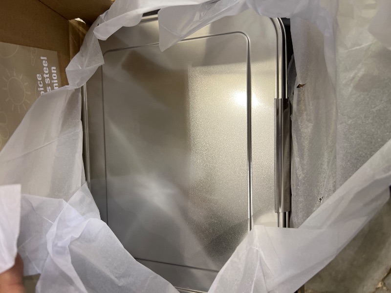 Photo 1 of AOHEA Large Stainless Steel Lunch Box - 3 Compartments & Extra Container, Holds a Variety of Foods, Metal Bento Box Adult, Dishwasher Safe, for School and Office(Blue)