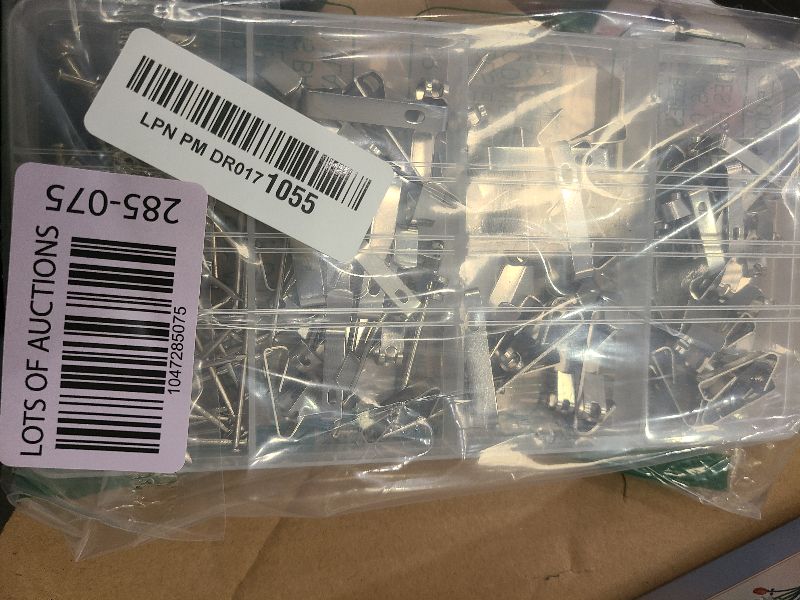 Photo 1 of 184 Pieces Picture Hanging Kit, 20lb, 30lb, and 50lb Picture Hangers, Metal Picture Hanging Hooks with Nails, on Drywall, Wooden Wall (Silver)