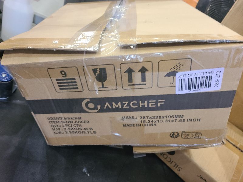 Photo 1 of AMZCHEF Cold Press Juicer, Juicers Machines - 5.2" Masticating Juicer for Whole Fruits & Vegetables, Stainless Steel Easy to Clean, Large Auger, Triple Strainers, Silver