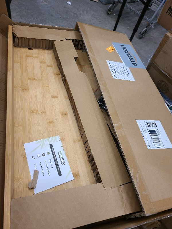 Photo 1 of 30 x 21 in Extra Large Bamboo Cutting Board and Stovetop Cover, Stove Top Cover Chopping Board with Detachable Legs and Juice Groove, Sink Cover Board, for Restaurant Kitchen Countertop