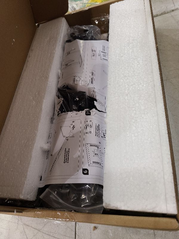 Photo 1 of Dual Monitor Stand - Vertical Stack Screen Free-Standing Monitor Riser Fits Two 13 to 34 Inch Screen with Swivel, Tilt, Height Adjustable, Holds One (1) Screen Up to 44Lbs