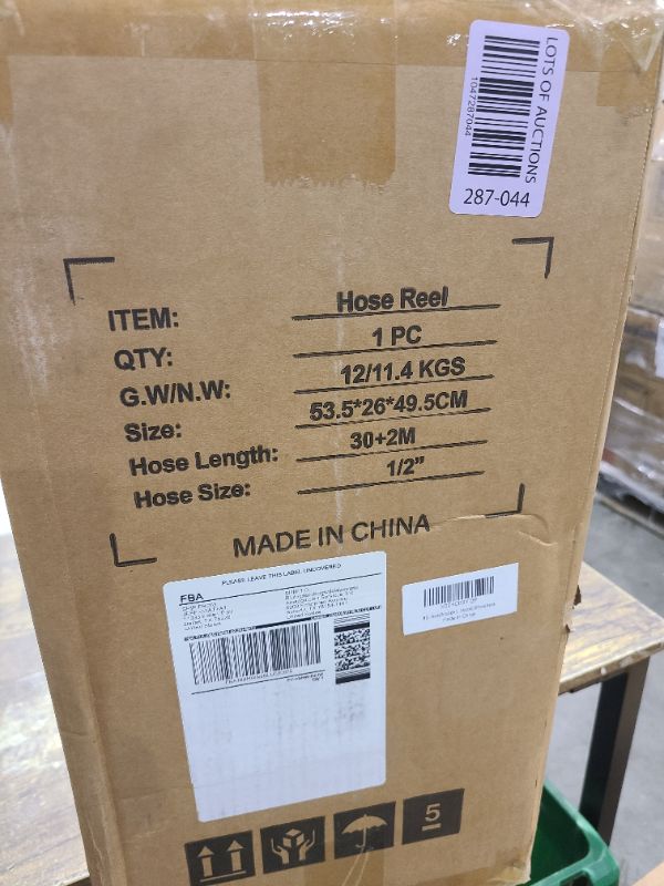 Photo 1 of Retractable Garden Hose Reel, 1/2 in x 100 ft Wall Mounted Hose Reel, 10-Pattern Spray Nozzle, Any Length Lock/Slow Return System/Wall Mounted/180°Swivel Bracket