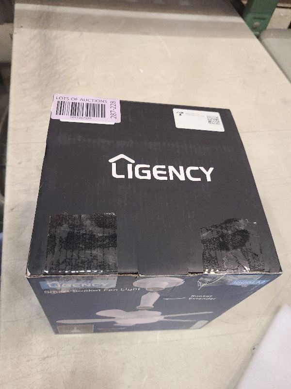 Photo 1 of Ligency Smart Socket Fan Light with Remote Control, 6 Speeds RGBW Led Light Bulb Fan, Small Screw in Ceiling Fan for Garage