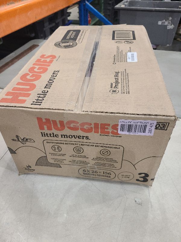 Photo 1 of **MISSING HALF OF THE ITEMS**
Huggies Size 3 Diapers