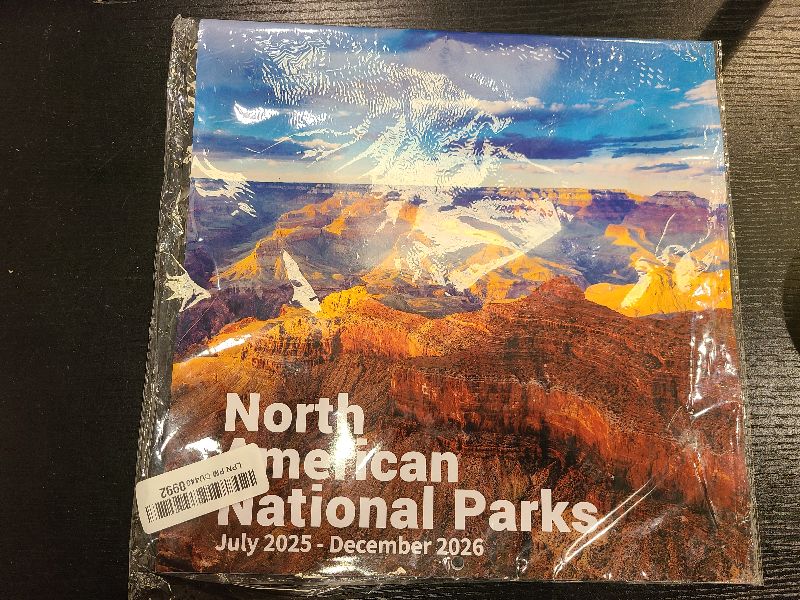 Photo 1 of 2025-2026 Wall Calendar - National Parks Wall Calendar 2025-2026, July 2025 - December 2026, 12" x 24" (Open), Hanging Hook, Blocks and Holidays - Beautiful National Parks