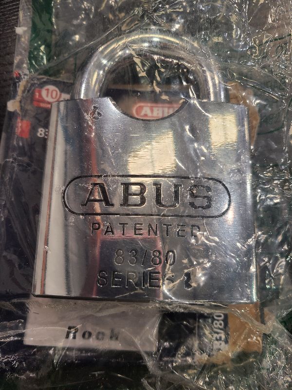 Photo 1 of ABUS 83/80 300 Schlage Rekeyable Chrome Plated Brass Padlock, Zero Bitted