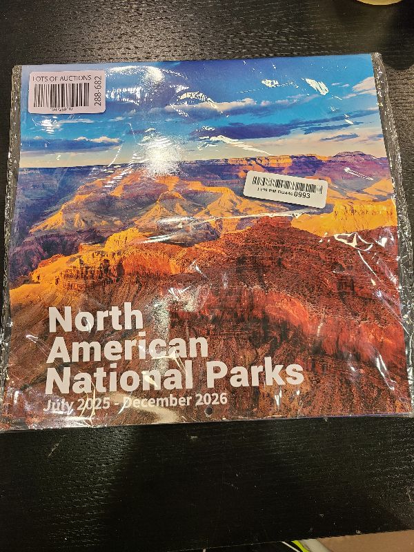 Photo 1 of 2025-2026 Wall Calendar - National Parks Wall Calendar 2025-2026, July 2025 - December 2026, 12" x 24" (Open), Hanging Hook, Blocks and Holidays - Beautiful National Parks