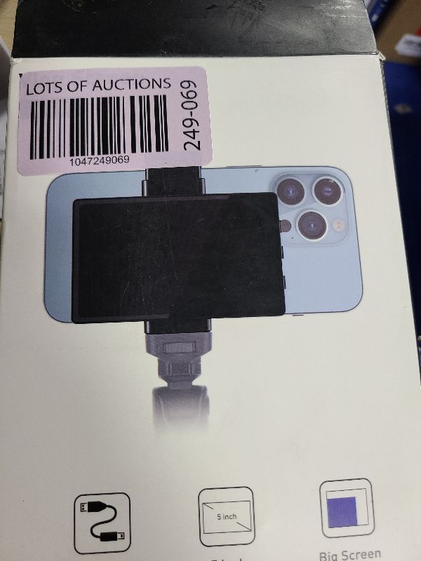 Photo 1 of 5" Upgraded Vlog Selfie Monitor Screen for iPhone with Remote Control - Back Camera Monitor with Low Latency HD Screen, Perfect for Live Streaming TikTok YouTube Content Creation (Black)