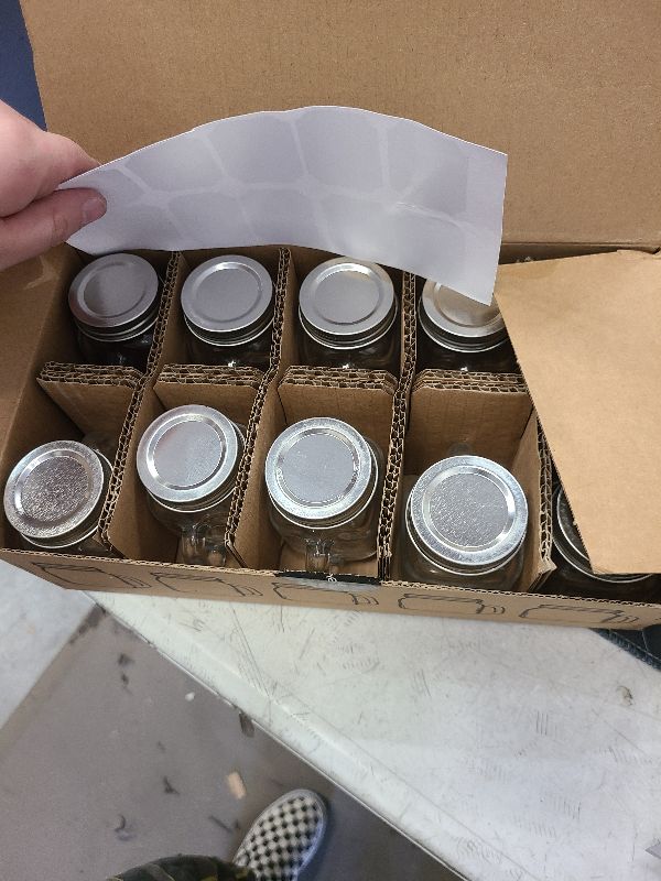 Photo 1 of 2.5 oz Small Mason Jars with Lids (10 pack) Leak Proof Mini Mason Jars with Handles, Glass Shot Glasses with Chalkboard Labels, Tiny Mugs for Alcohol Gifts, Party Favors, Juice, Jam, Candy, Weddings