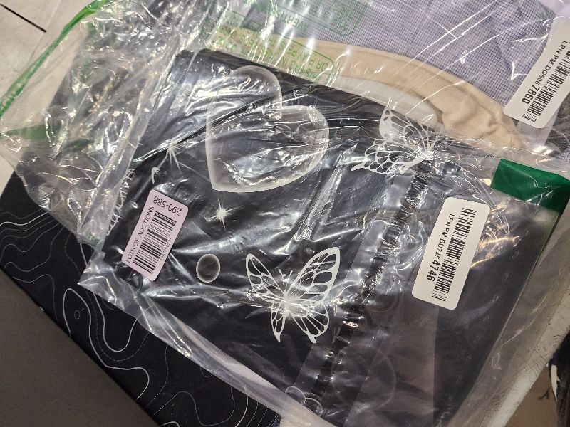 Photo 1 of 1 Pieces Black Butterfly Heart Party Plastic Tablecloth 54 x 87 Inch Big Heart Long Rectangular Table Cover, Gothic Theme Baby Shower Party Holiday Dinner Picnic Tablecloth for Kitchen Event Use