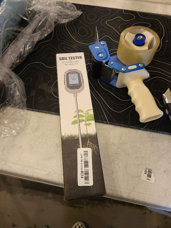 Photo 1 of 4-in-1 Soil Moisture Meter Digital Plant Temperature/Soil Moisture/PH Meter/Sunlight Intensity Backlight LCD Display Soil Test Meter for Gardening, Farming and Outdoor Plants