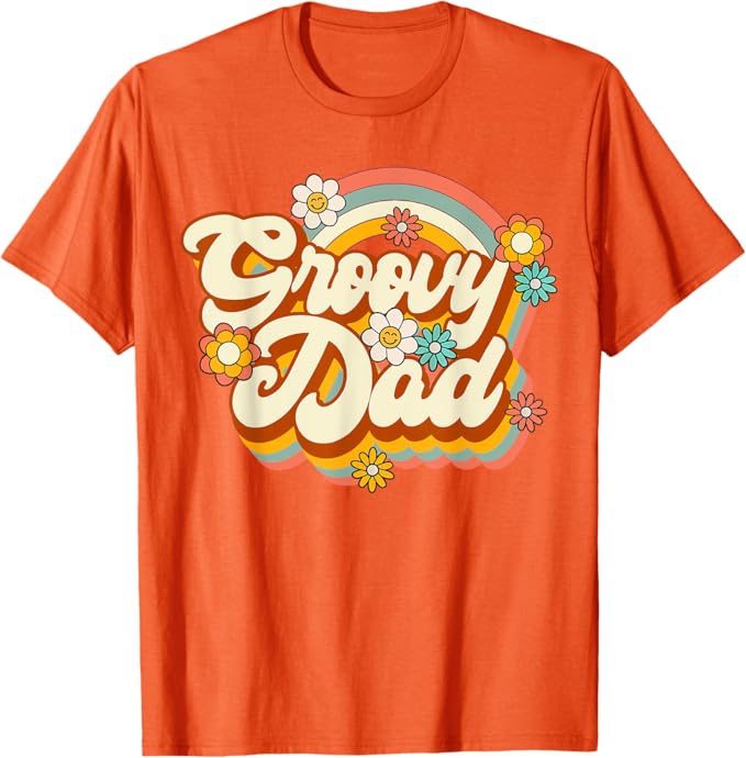 Photo 1 of Retro Groovy Dad Family Birthday 60s 70s Hippie Costume T-Shirt--- MEDIUM