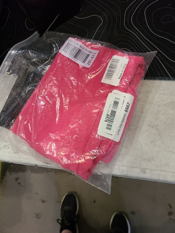 Photo 1 of Allimy Summer T Shirts for Women Trendy Short Sleeves V Neck Basic 2025 Casual Dressy Tops Blouses Shirt Tee Hot Pink M