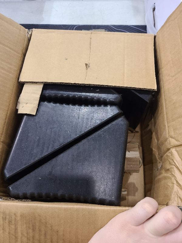 Photo 1 of AFA Tooling - Heavy Duty Rubber Wheel Chocks w/Eyebolt Tie Off Handles - RV Wheel Chock for Front & Back Tires - Quick Grip Ribbed Design - Great for Your Camper, Trailer, RV, Truck, Car, ATV - 4 Pack