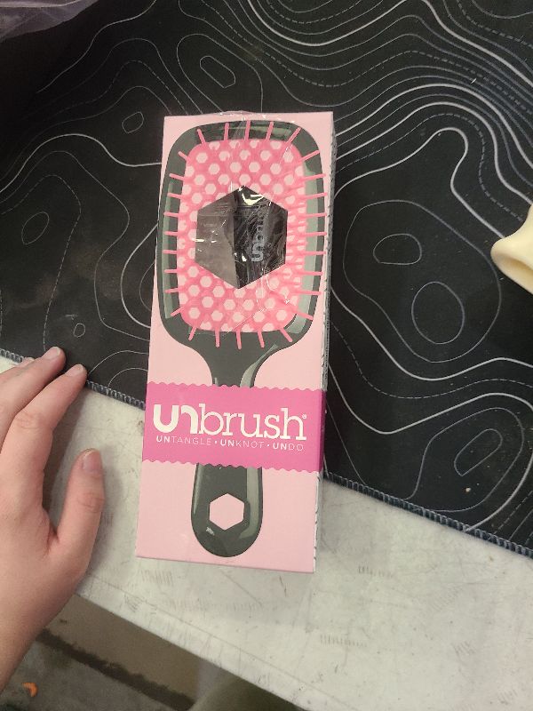 Photo 1 of FHI Heat UNbrush Detangling Brush for Pain-Free Brushing on All Wet or Dry Hair Types — Durable DuoFlex Anti-Static Bristles, Lightweight Handle, Vented Hair Brush, Cherry Blossom