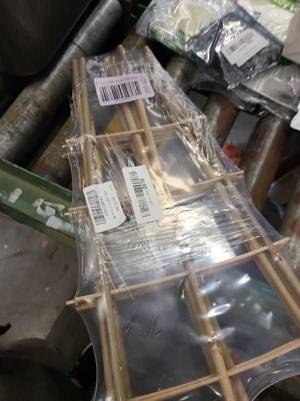 Photo 1 of 5 Pack 16" Bamboo Trellis for Climbing Plants-Natural Garden Ladder Fan -Shaped Plants Support Trellis for Potted Plant Decor in Door
