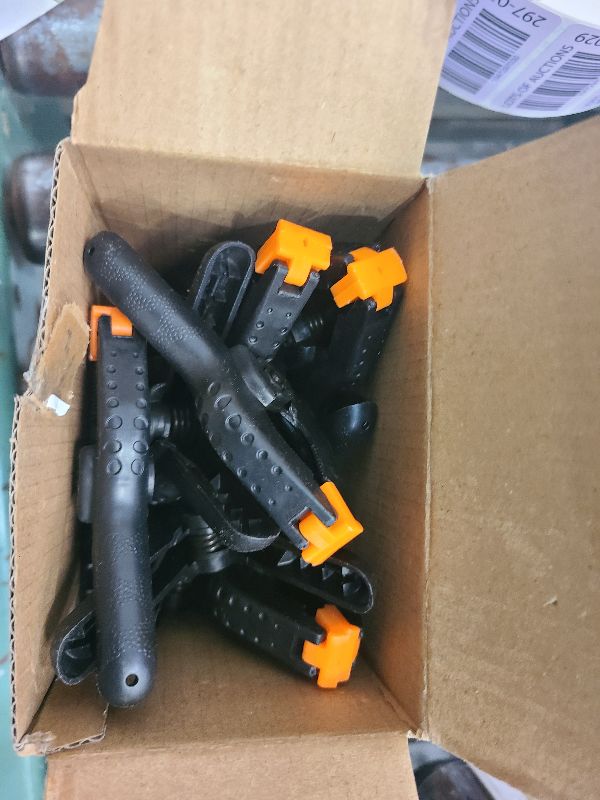 Photo 1 of 12 Pack Plastic Spring Clamps, 3.5inch Small Heavy Duty Clips for Crafts, Backdrop Stand, Woodworking, Photography Studios (Black)