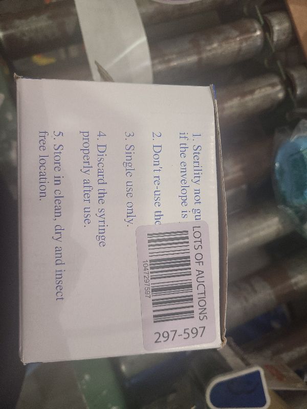 Photo 1 of 100Pack 1ml 1cc Disposable Plastic Syringes with 25Ga, Individually Sterile Package