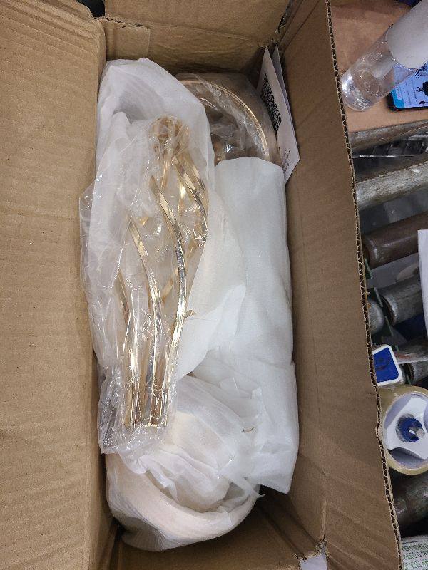 Photo 1 of 2 Pcs Beaded Crystal Gold Trumpet Vase, Elegant Metal Floral Centerpiece, Perfect for Wedding Banquets, Birthdays, Anniversaries, Holiday Parties and Other Important Event Centerpieces(20.2")
