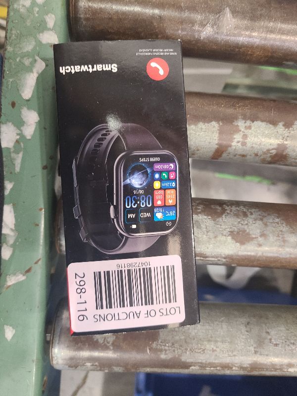 Photo 1 of 2024 Smart Watch for Men and Women, Fitness Tracker with Heart Rate Monitor, GPS, Waterproof, Compatible with iOS & Android (Black)