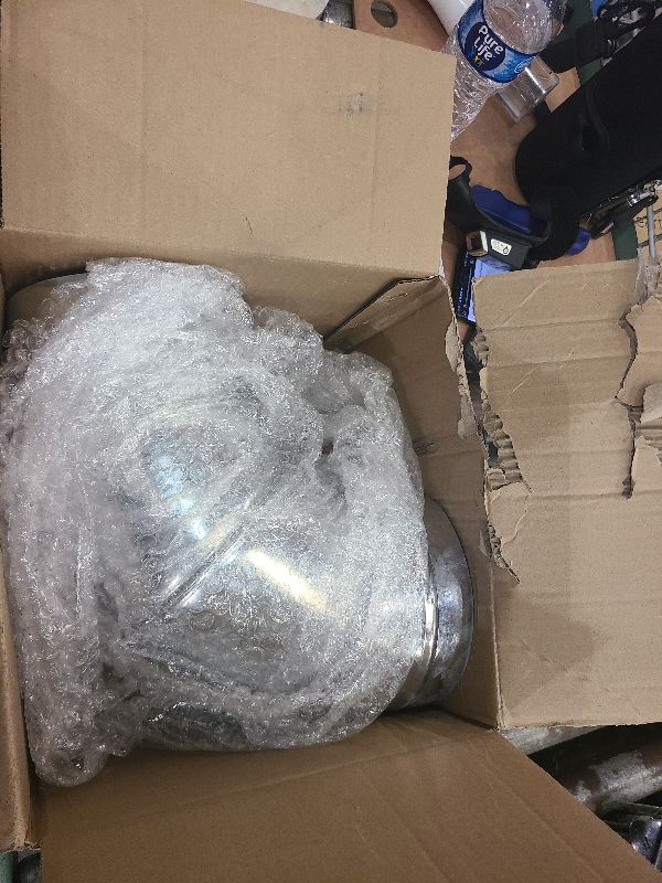 Photo 1 of 90-Degree Elbow Pipe, 6" Galvanized Metal Duct Pipe Connector, 90° Stainless Steel HVAC Elbow Pipe, Single Wall Ducting Fitting for Exhaust, Ventilation Hose Collar