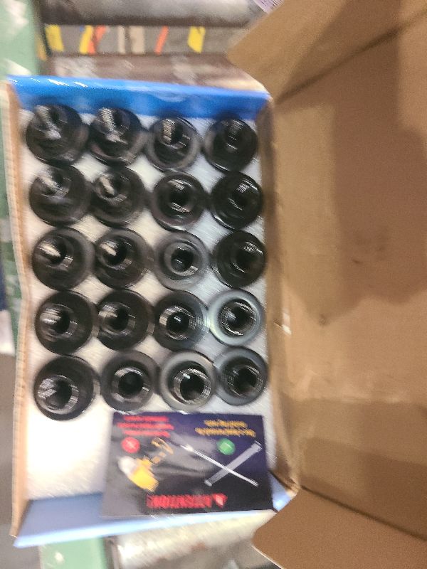 Photo 1 of 14x1.5mm OEM Style Factory Lug Nuts Set of 20, 7/8 22mm Hex Mag Washer Lug Nuts 1.80 Inch Compatible with Sequoia Landcruiser Tundra Lexus LX Black
