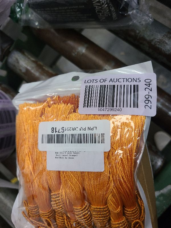 Photo 1 of 20pcs 15.5cm/6 Inch Silky Floss Bookmark Tassels with 2-Inch Cord Loop and Small Chinese Knot for Jewelry Making, Souvenir, Bookmarks, DIY Craft Accessory (Orange)