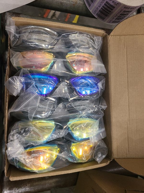 Photo 1 of 6 Pack Swim Goggles Antifog Swimming Equipment with Protection Polarized Women Men Swimming Goggles No Leaking Full Protection Sport Swimming Goggles with Wide View for Adult Youth (Vivid Color)
