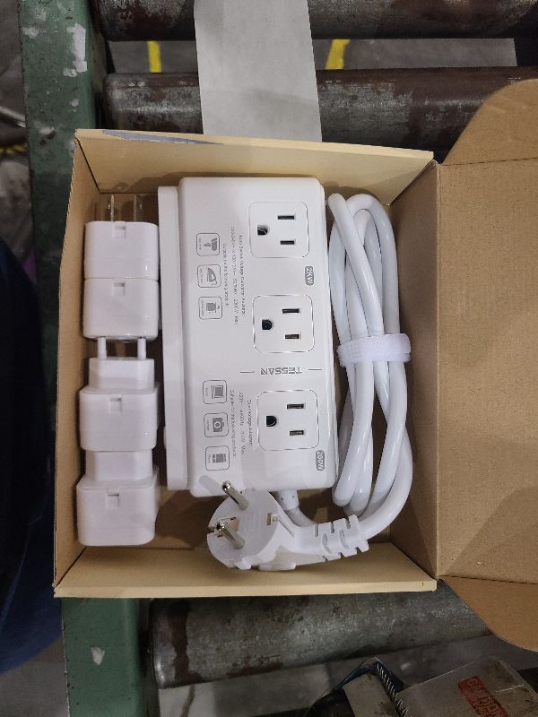 Photo 1 of 220V to 110V Voltage Converter, TESSAN Universal Travel Adapter with 4 USB Charger (1 USB C), 3 AC Sockets and EU/UK/AU/IT Plug Power Adaptor, Step Down Transformer Outlet Converters for International