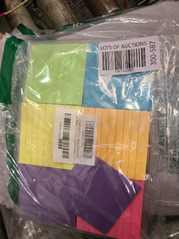 Photo 1 of 6 Pads Lined Sticky Notes 3x3 Sticky Notes with Lines Self-Stick Note Pads 6 Bright Multi Colors,100 Sheet/Pad